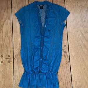 Lace button top